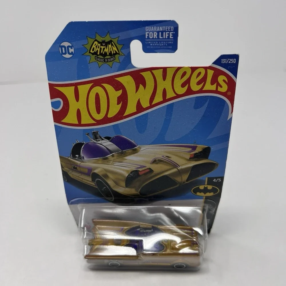 Hot Wheels 2022 TV Series Batmobile Gold #131 Batman 4/5 Die Cast Collector Car